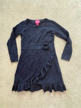 Lilly Pulitzer Navy Blue Sparkle Sweater Dress